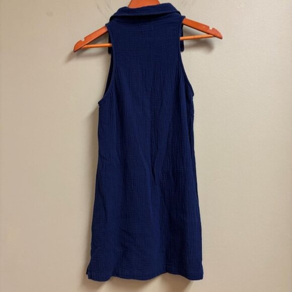 Monrow Women Dress Size XS Organic Cotton Gauze Collared Minimalist Preppy Beach - Picture 5 of 10